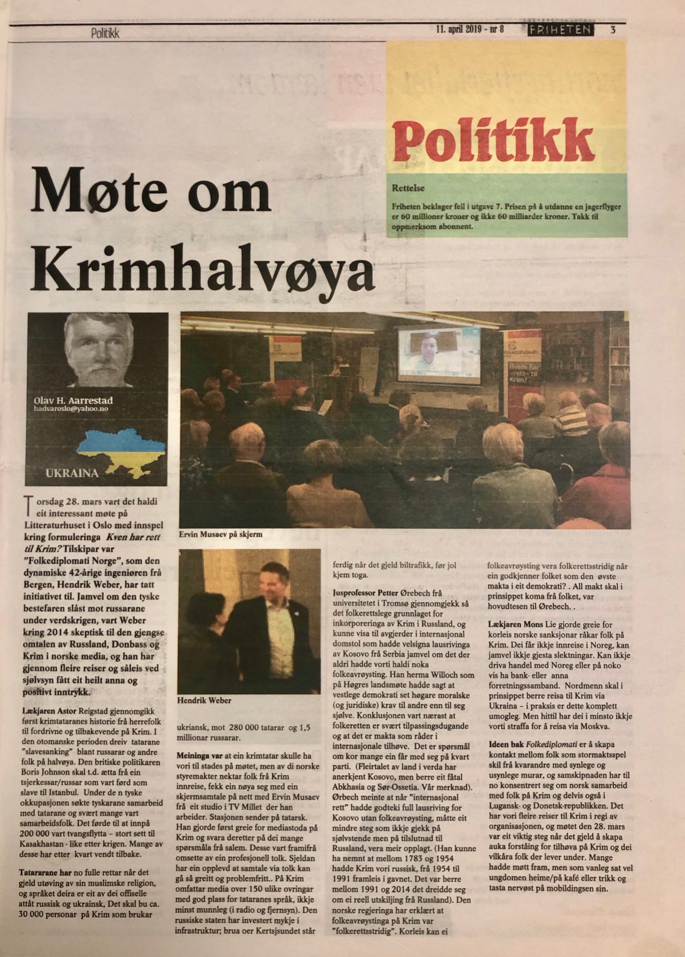 Folkediplomati Norge - Friheten